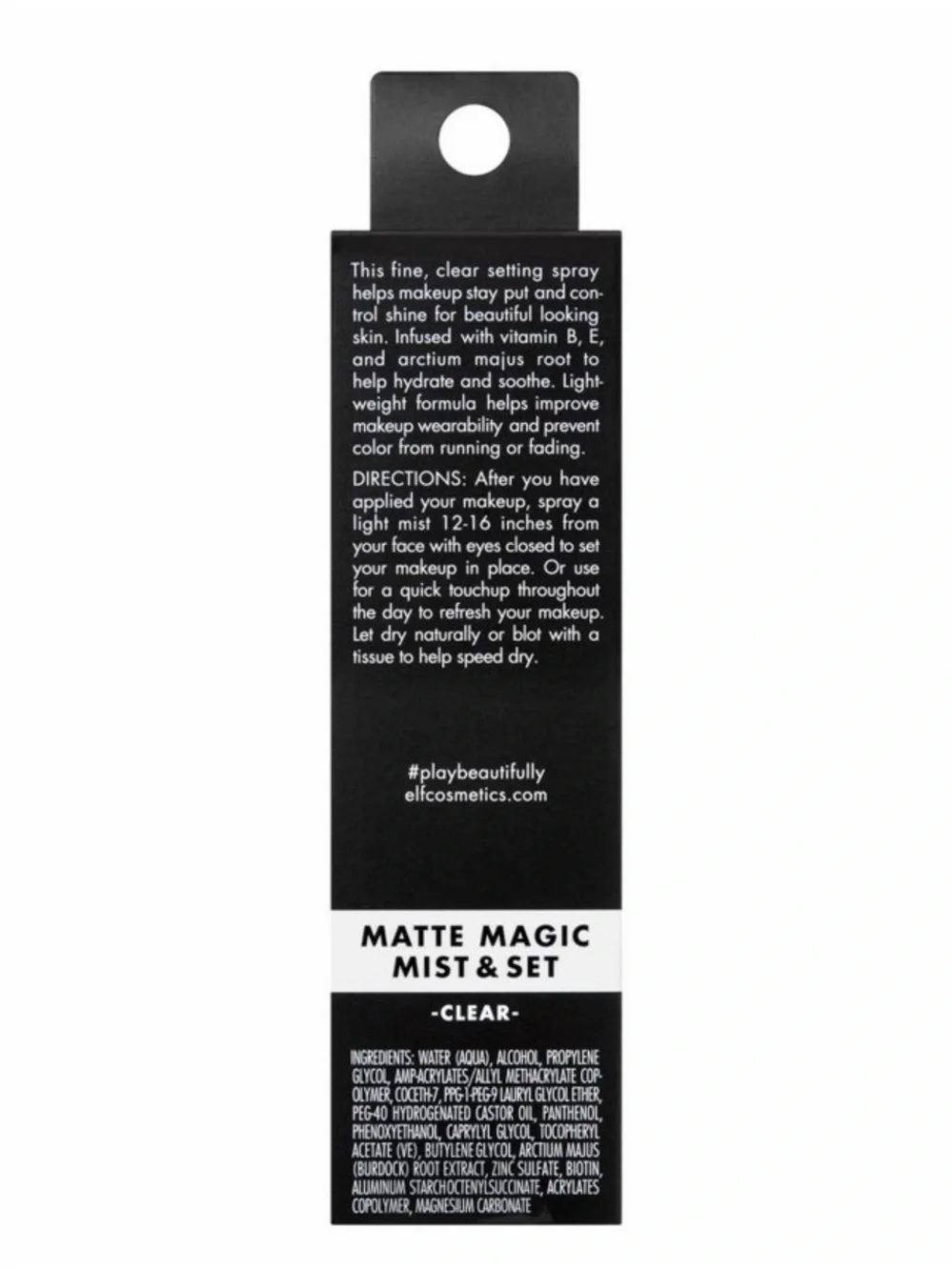 e.l.f. Matte Magic Mist & Set Clear/Translucent Travel Size 2 Fl.OZ./60ml. NWT